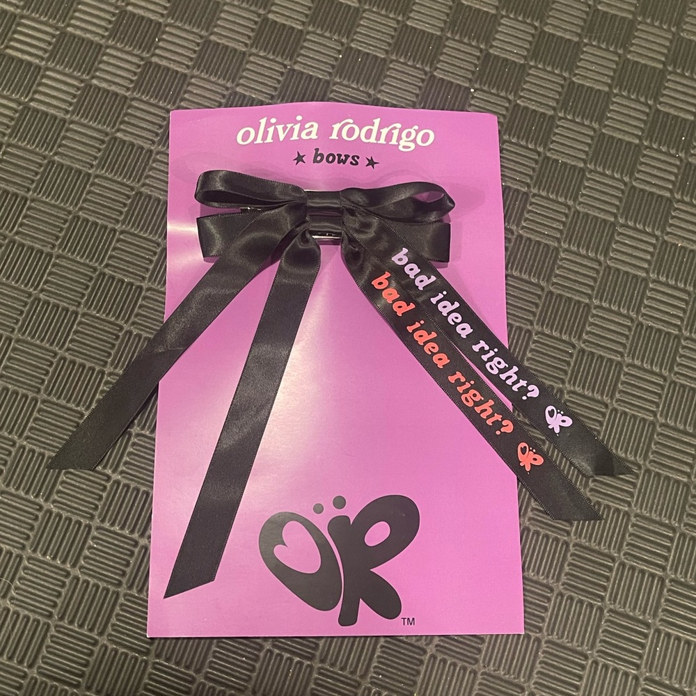 Olivia Rodrigo “bad idea right” merch hair bows
